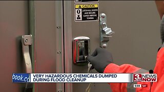 Very hazardous chemicals dumped during flood cleanup