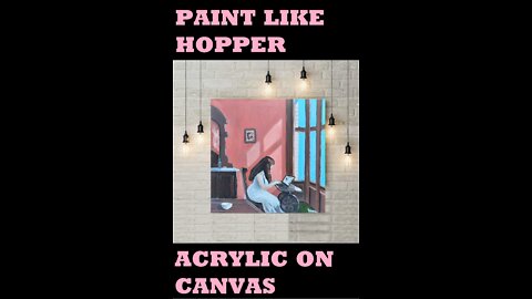 One Minute Painting like Edward Hopper. Demo.