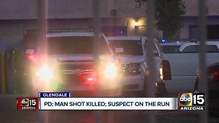 Man shot and killed, suspect on the run