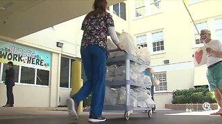 Kids with cancer in the hospital receive food deliveries