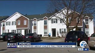 Toddler injured after falling out of window