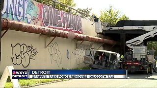 City of Detroit removes 100,000th graffiti tag