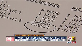Family finds prices online different than bill