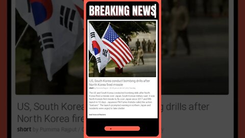 US and South Korea Respond With Bombing Drills After North Korea Fires Missile | #shorts #news