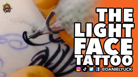 The Light Lettering Face Tattoo