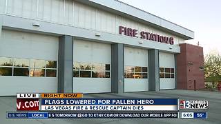 Flags lowered at fire stations after captain dies