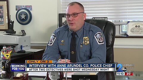 Anne Arundel County Police Chief Timothy Altomare discusses the two detectives shot and policing