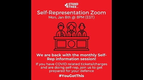 Stand4THEE Self-Rep Zoom Mon, Jan 8 - Answering YOUR Questions