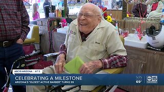 Arizona's "oldest active barber" turns 99