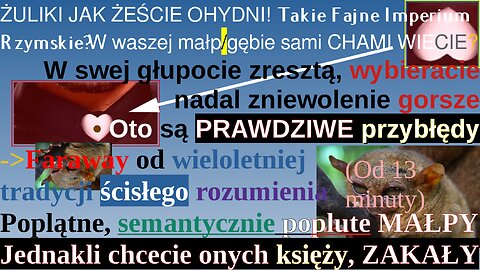 ŻULIKI JAK ŻEŚCIE OHYDNI! Takie Fajne Imperium Rzymskie? W waszej małp/gębie sami CHAMI WIECIE?|#krk