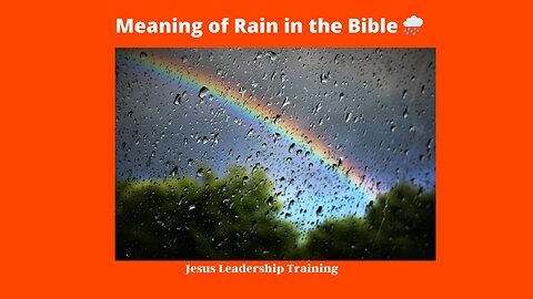 Rain in the Bible