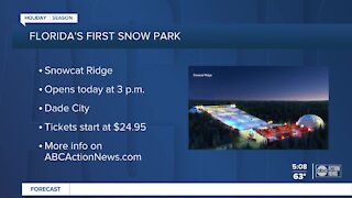 Florida's first snow park opens today in Dade City