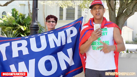 Waving Trump flags in St. Augustine