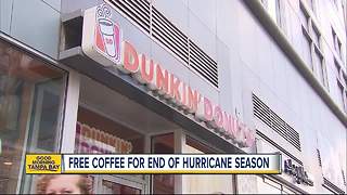 Dunkin' Donuts celebrates end of hurricane season by offering FREE iced coffee to Florida residents