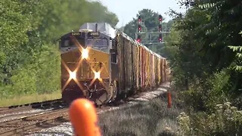 CSX M215 Autorack Train from Sterling, Ohio September 16, 2023