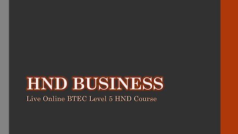 HND Business
