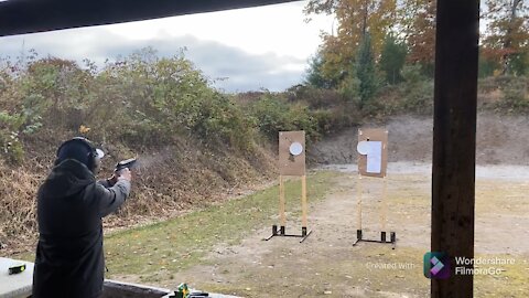Shooting a .22 beretta at the range