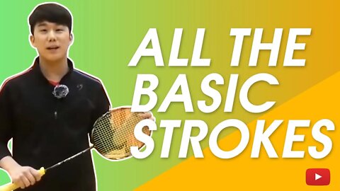 All the basic strokes (Clear, Smash, Drop, Hairpin, Drive, etc) cokcok badminton (Eng Subs)