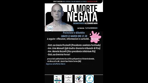 Osteria Grande 23.03.2024 Proiezione del Documentario "La Morte negata"