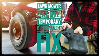 Lawn Mower Flat Tire Fix, Temporary and Permanent!