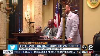 Final vote on budget for Baltimore City
