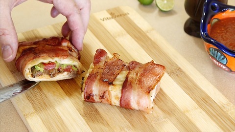 Mouthwatering bacon wrapped burrito recipe