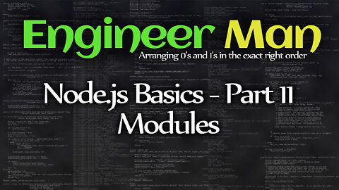 Modules - Node.js Basics Part 11