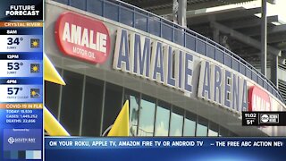 No fans at Amalie Arena