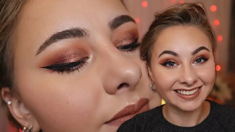 GLITTER & SPARKLE FULL-FACE Fall Makeup Look | Glittery, Sparkly Eyeshadow Look for Fall