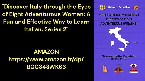 Book promotion video: "From beginner to expert: your Italian journey with my books."