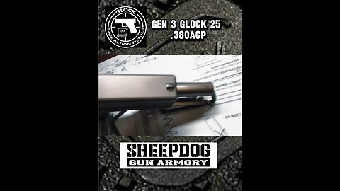 Gen 3 Glock 25 .380acp 4.02” barrel 15 rd Capacity