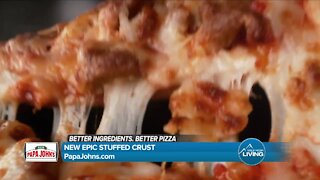 New Stuffed Crust Pizza Arrives In Denver! // Papa Johns