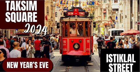 New Year in Istanbul 🇹🇷🇹🇷 2024Taqsim Square,Galata Tower,İstiklal Street|| Night Walk