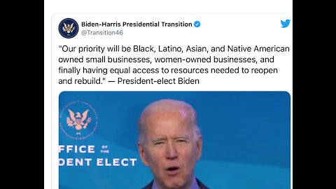 Biden-Harris disinterested in White owned businesses.