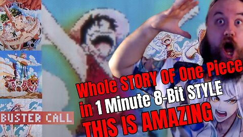 One Piece in 1 Minute 8-Bit STYLE | One Piece PV Trailer Reaction 105 RECORD OF STRAW HAT PIRATES