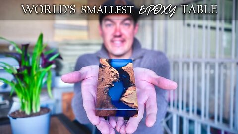 building the WORLD'S smallest EPOXY TABLE (& GIVEAWAY)