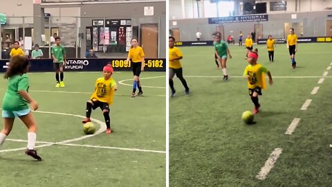 Little girl with impeccable ball skills is a soccer sensation