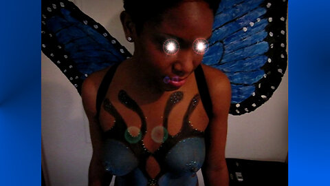 Butterfly Blue bodypaint
