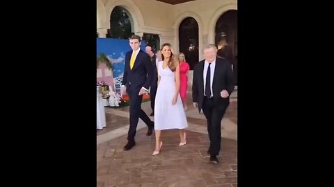 The First Lady and Barron Trump at the Mar-a-Lago today !!!