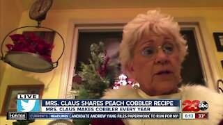 Mrs. Claus shares her famous peach cobbler recipe just in time for Christmas