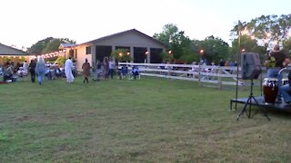 Dim Jandy Ranch and owner of La Trattoria Cafe Napoli host a socially distanced outdoor jazz event