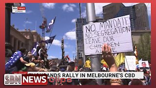 Protesters March in Melbourne Against Mandatory Vaccines - 5289