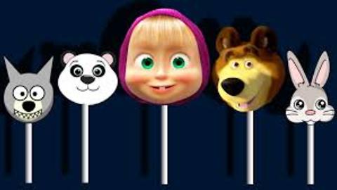 Masha and the Bear Finger Family Song Lollipop Nursery Rhyme