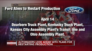 Ford aiming to restart production at Dearborn, Sterling Heights plants on April 14