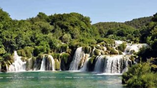 Diners in Croatia are served a waterfall with their meal