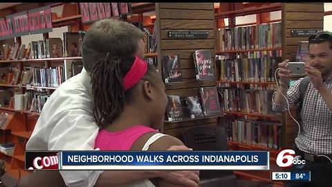 Hogsett, IMPD walk Indy streets