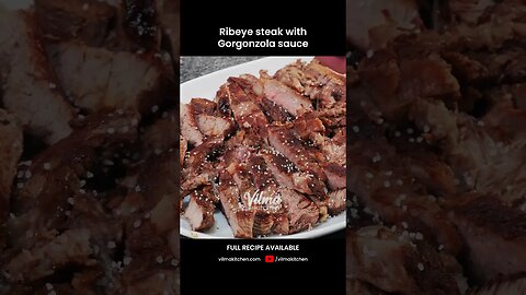 Ribeye steak with Gorgonzola sauce #vilmakitchen