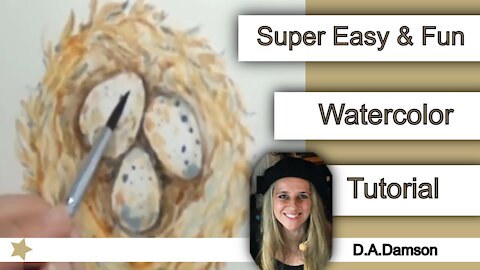How to Paint Eggs in a Nest with Watercolor - Easy Painting Tutorial