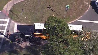 1 killed, 6 students injured after pick-up crashes into school bus in Hernando County