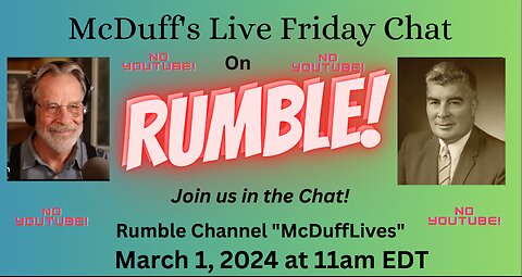 McDuff's Friday Live Chat, March 1, 2024